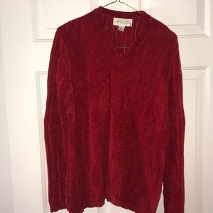 Casual Corner Tops - Women’s Red Sweater Size M Casual Corner Tops - Women’s Red Sweater Size M